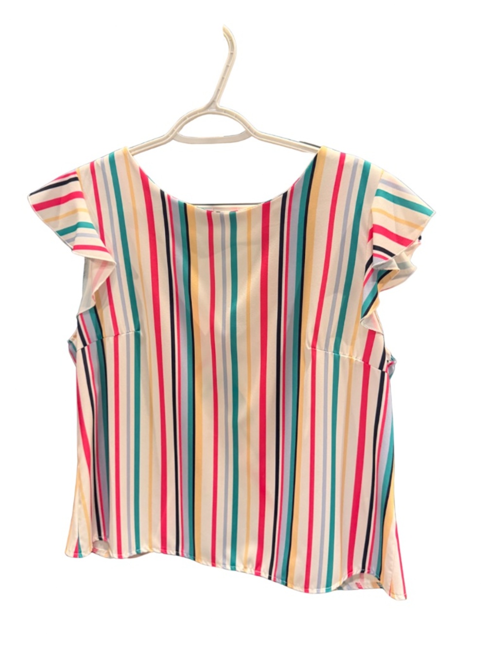 SHEIN Top With Colorful Stripes Size Large